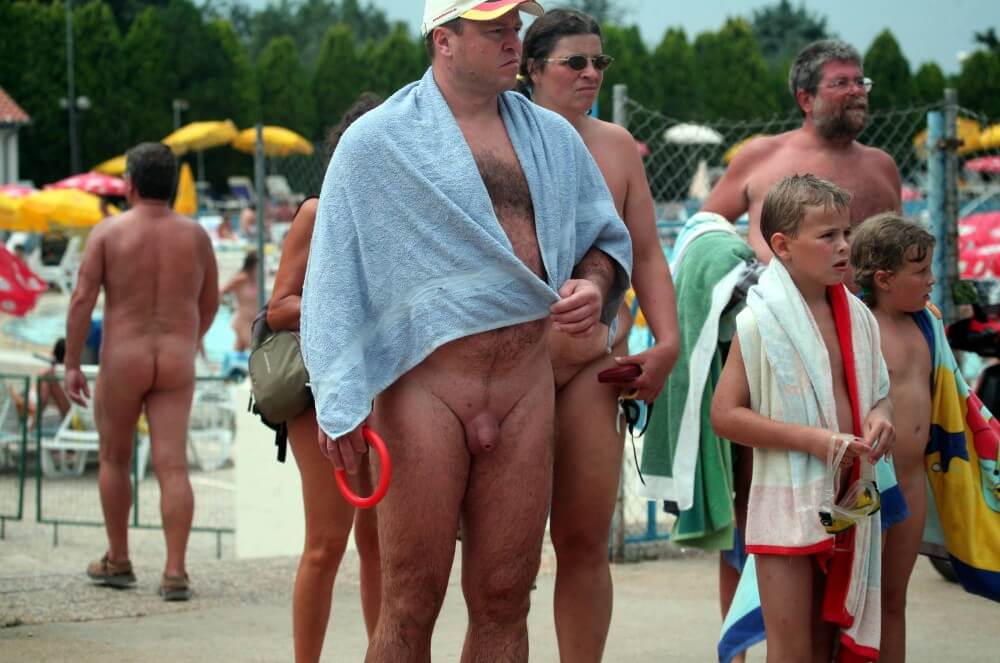 Naturist Pool Resort Exits photos - Undressing is permissible only within ones own community