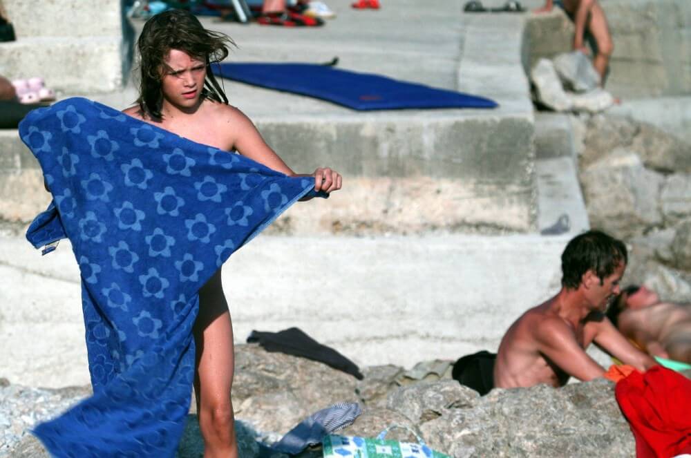 Nudist Rocky Family Angle - Nudism is often equated with naturism