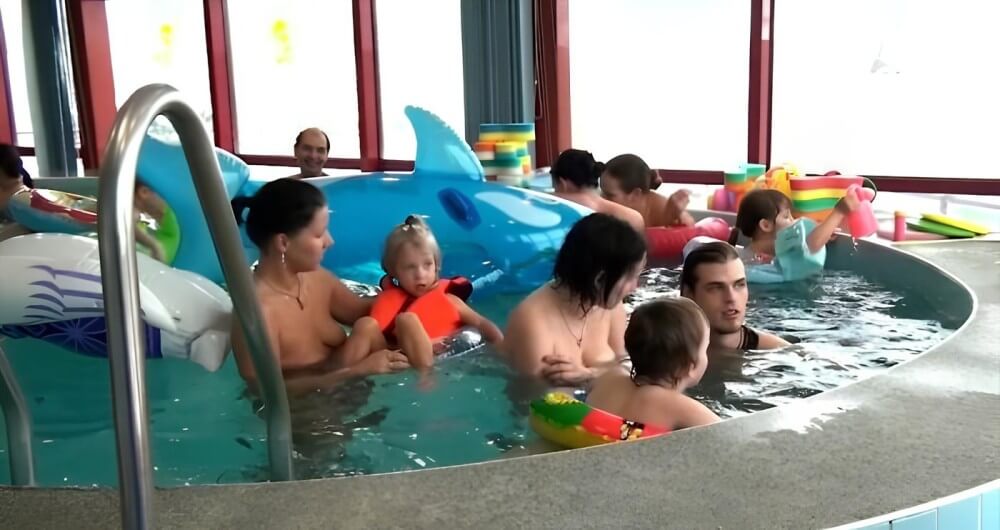 Indoor Swim Exercise - Naturism teaches respect for ones body and its beauty