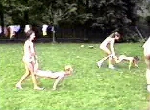 A nudist gathering at the stadium and sports - Im also interested in naturism, but I have no experience yet