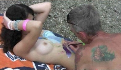 Body Art Nudist Beach 1 Full HD video - Nudity is perceived as a natural aspect of life