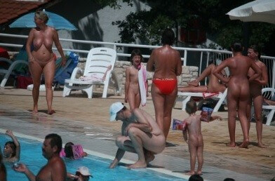 Enjoying The Sunny Pool gallery - Openness to the world and new ideas is an important quality of naturists