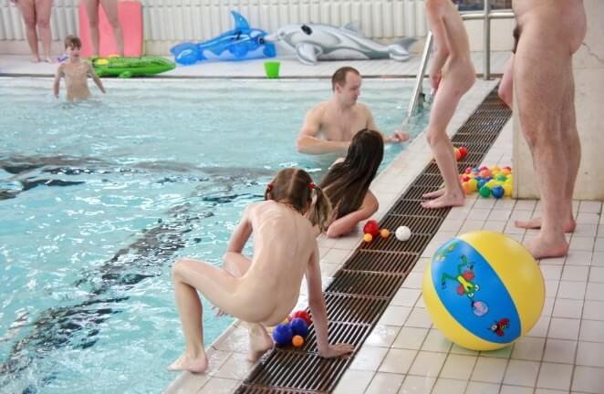 Nude family in the pool photos - Nudity is a part of life and a part of society