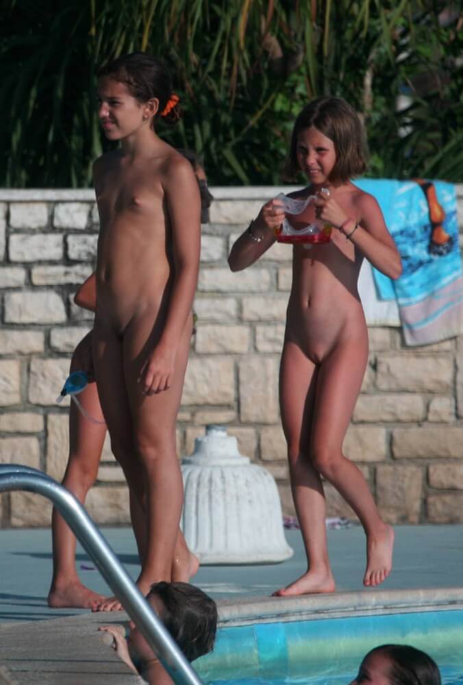 Two Poolside Nudist Girls pics - Nudism has an ancient history