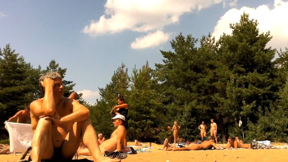 Nudist camping in the forest video HD - She went out completely naked